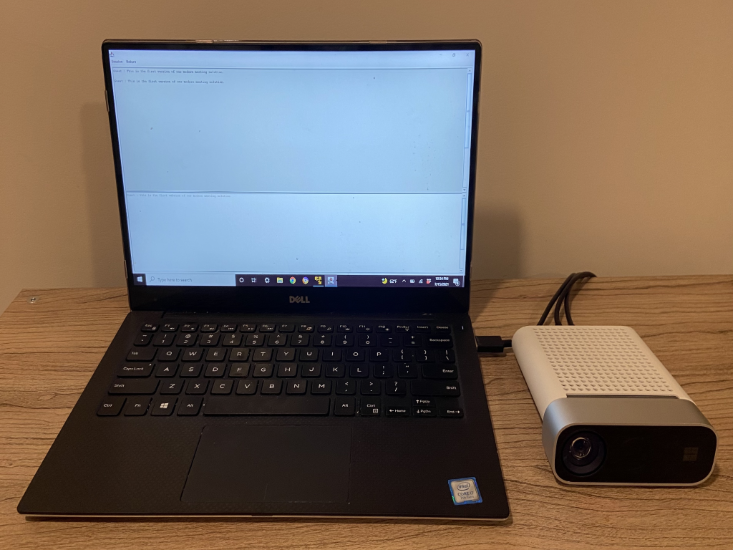 Demo of Microsoft Azure’s speech-to-text using a Kinect microhpne array and simple UI